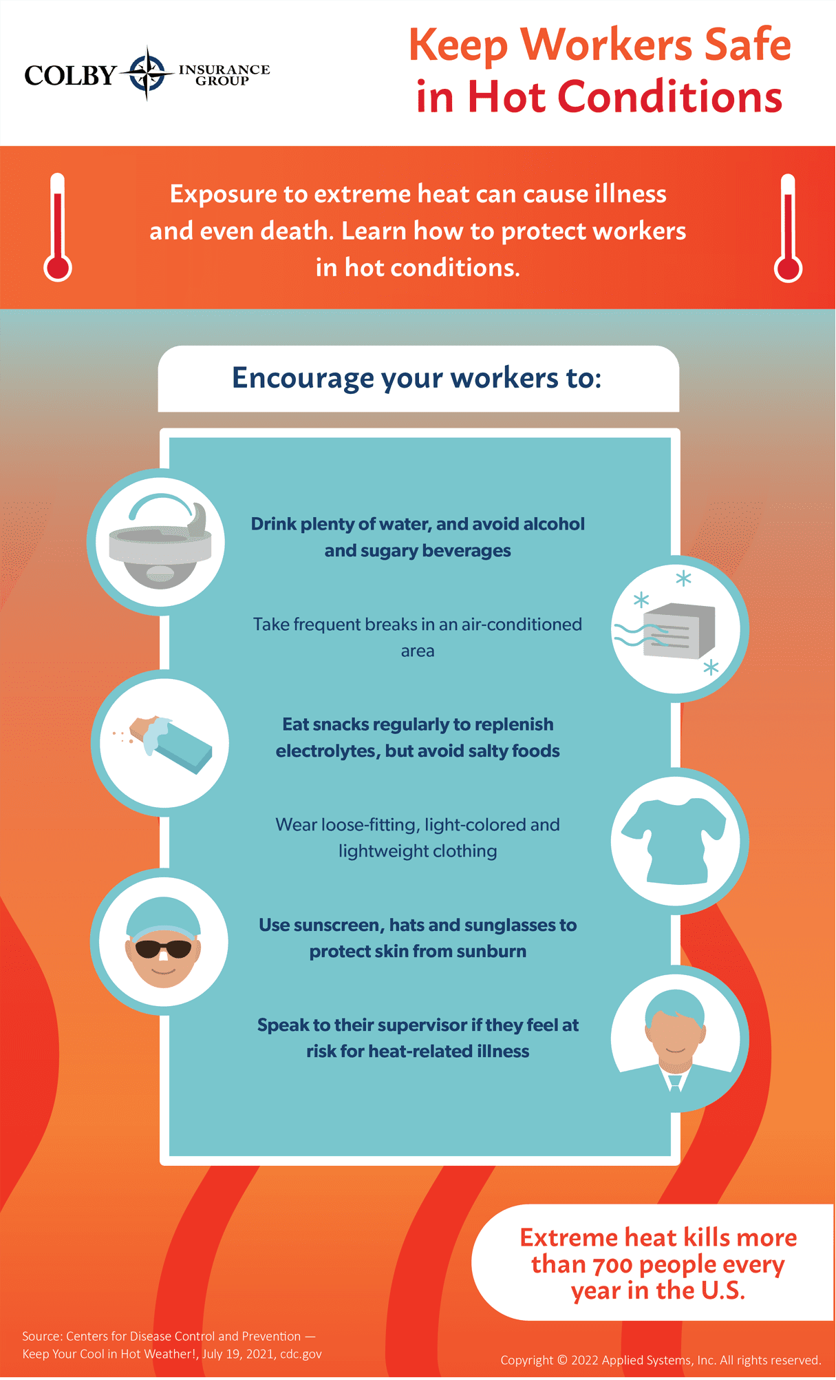 Tips to keep workers safe in hot weather Colby Insurance Group