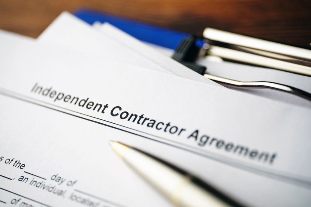 Legal document for independent contractor