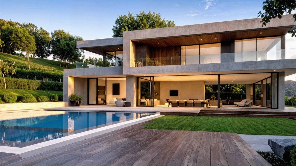 Modern style high value property with a pool
