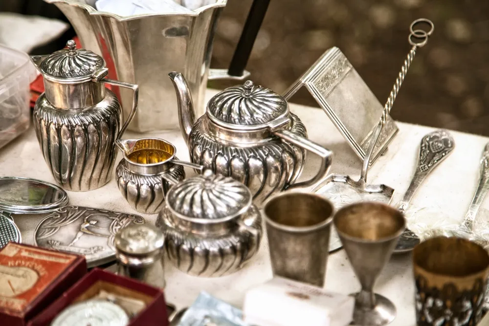 Collection of antique silverware